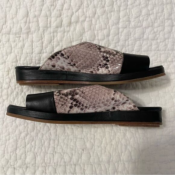 Rag&Bone Open-toe Snakeskin Leather Slide Sandals Sz-9/39 - Picture 6 of 7